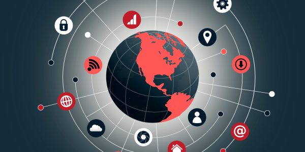 Internet of Things concept - Globalized interconnected world - Flat colors